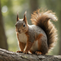 Fototapeta premium a squirrel that is sitting on a tree branch