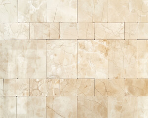 Naklejka premium Soft Elegance: Crema Marfil Marble Tile Installation - Alternating Pattern, High Resolution - Perfect for Warm Designs
