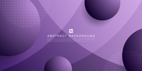 Dark purple gradient illustration background with curved and circle shapes. Abstract background design with simple geometric style. Cool design. Eps10 vector