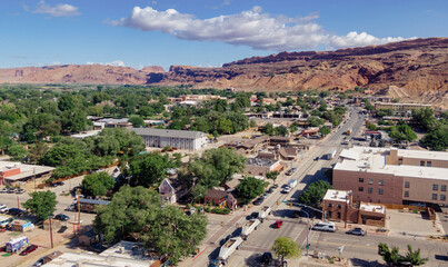 The desert town in Moab, Utah, United States of America.