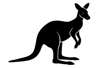 kangaroo silhouette vector illustration