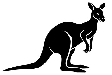 kangaroo silhouette vector illustration