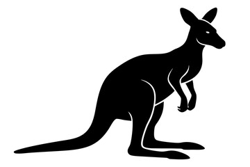 kangaroo silhouette vector illustration