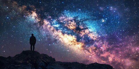 Obraz premium Radiology Technicians Using Telescopes for Stargazing. Exploring the Mysteries of the Universe with Radiology Technicians, Telescopes, Science, and Innovation. AI-Generated HD Wallpaper for Educationa