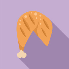 This icon features a grilled chicken leg quarter, emphasizing concepts like cooking, meat, and cuisine