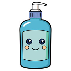 Fototapeta premium vector artwork of a hand wash&nbsp; bottle&nbsp;on a background.