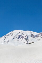 snow covered mountain, Mount Rainier National park
