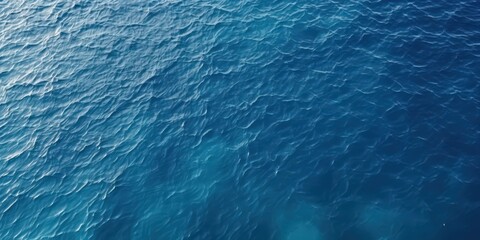 Blue Water Ripples, A top view of the surface texture of blue water sea