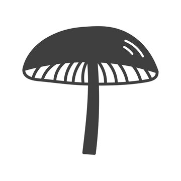 recommend clip art: Russula Mushroom Doodle Icon. Hand drawn edible and inedible fungus vector illustration. Forest Autumn Fall decorative symbol. 