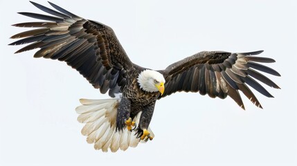 Obraz premium Majestic Bald Eagle in Flight
