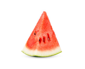 Sliced watermelon isolated on white background.