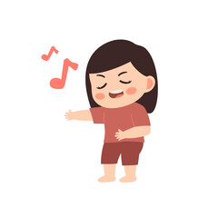 Cute Little Girl Singing