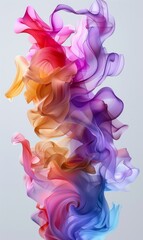 Colorful abstract shapes and forms with fluid, flowing designs in vibrant hues