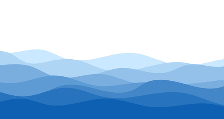 Background vector illustration of blue ocean wave layers