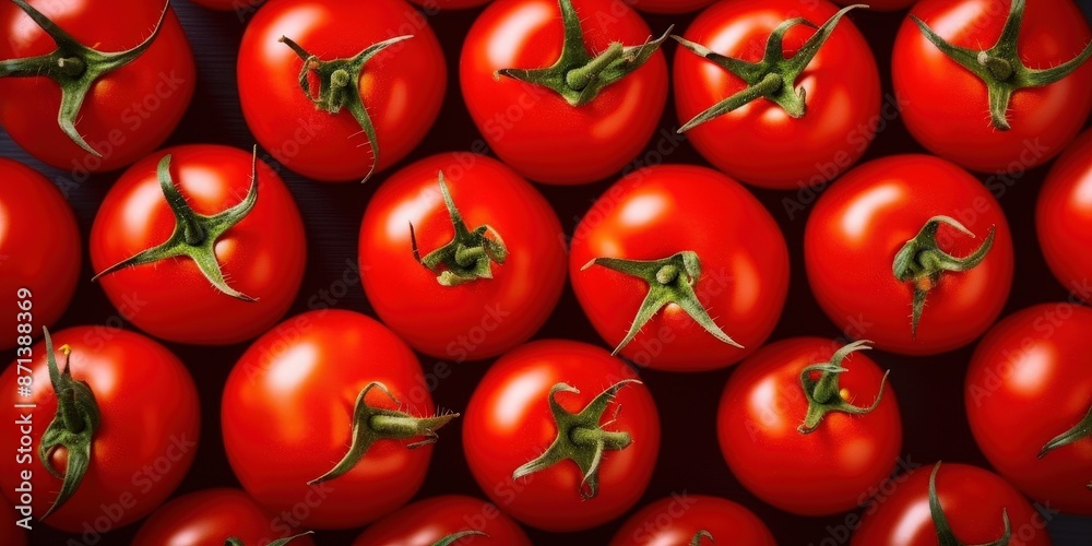 Wall mural A Close-up View of Red Ripe Tomatoes