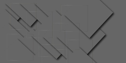 Abstract 3d geometric background with gray square rhombus structure style. Contemporary light grey square overlapped patch. Abstract gray rectangle shapes template for business, card. 