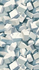 White Geometric Shapes Wallpaper Pattern Design