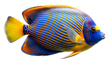 Majestic Angelfish isolated on background