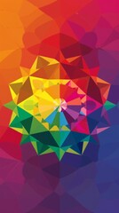 Obraz premium Abstract Colorful Geometric Wallpaper Design, lgbtq+ concept