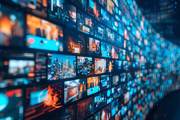 Concept of digital content, social network service, streaming video, and NFT