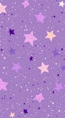 Purple And Pink Stars On A Lavender Background Wallpaper