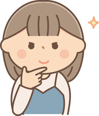 ニヤリと笑う女性