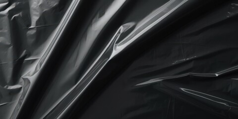 Abstract black  Wrinkled Plastic