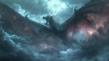 Floating islands with cascading waterfalls and lush greenery, creating a surreal and peaceful landscape.