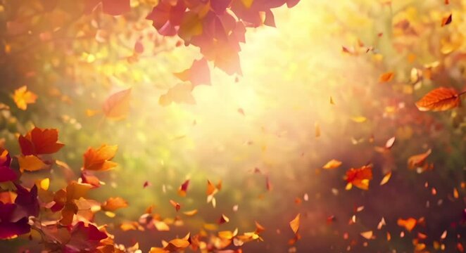 autumn falling leaves background