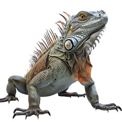Obraz premium Photo of Iguana isolated on transparent background