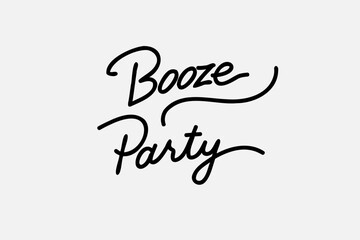 Simple text, smooth lines. Stylized image Vector graphics. Neon sign. Inscription 