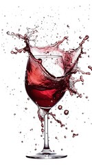 red wine pouring into the glass