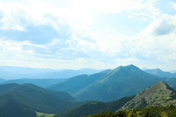 Beautiful mountain landscape in Carpathians, Ukraine