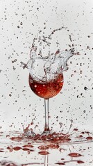 red wine pouring into the glass