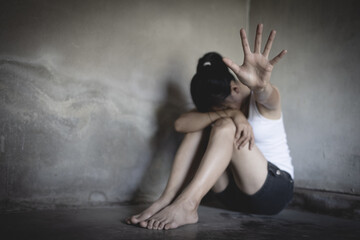 The concept of violence against women. Stop sexual harassment and violence against women, human...