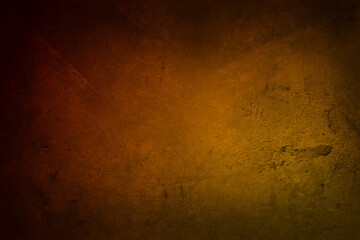 Orange yellow textured grunge concrete wall background