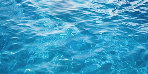 Fototapeta premium Blue Water Surface Texture, Aerial view of calm ocean water