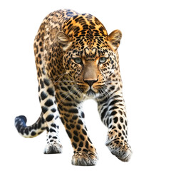 Photo of Leopard isolated on transparent background
