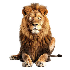 Photo of lion isolated on transparent background