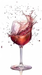 red wine pouring into the glass