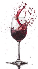 Fototapeta premium red wine pouring into the glass