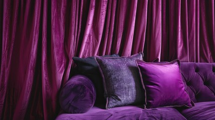 drama purple velvet fabric