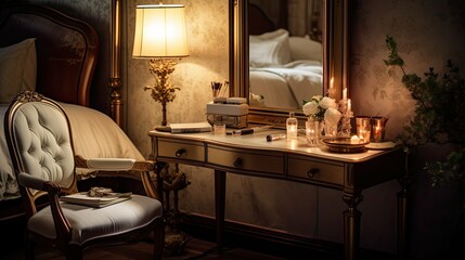 gold mirror interior