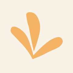 Hand drawn soft earth tones illustration vector element