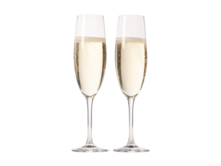 a pair of champagne glasses