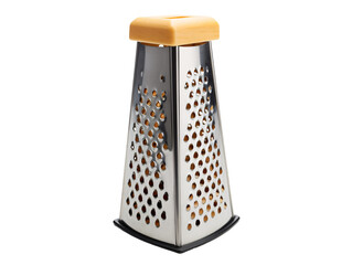 a metal cheese grater with holes