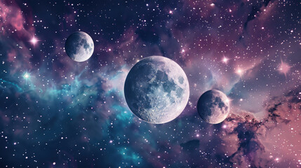 Cosmic Serenity - Celestial Background for Birthday Cards and Starry Night Events