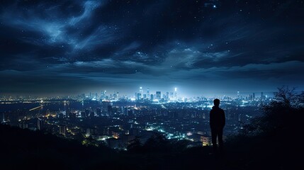 Fototapeta premium silhouette backgrounds star