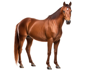 a horse standing on a white background
