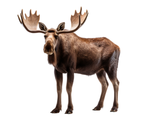 a moose with large antlers